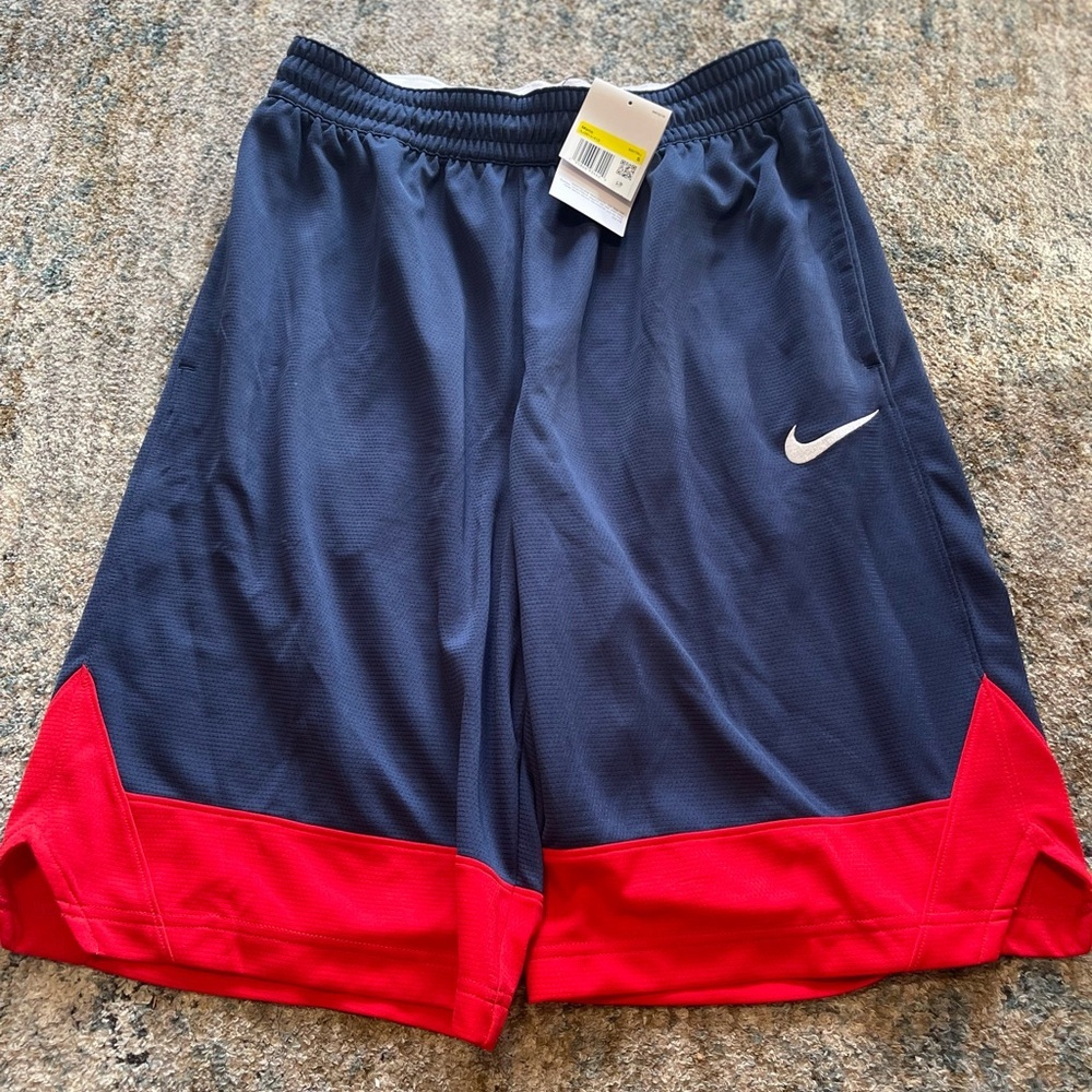 Nike Men’s Navy and Red Training Shorts size small